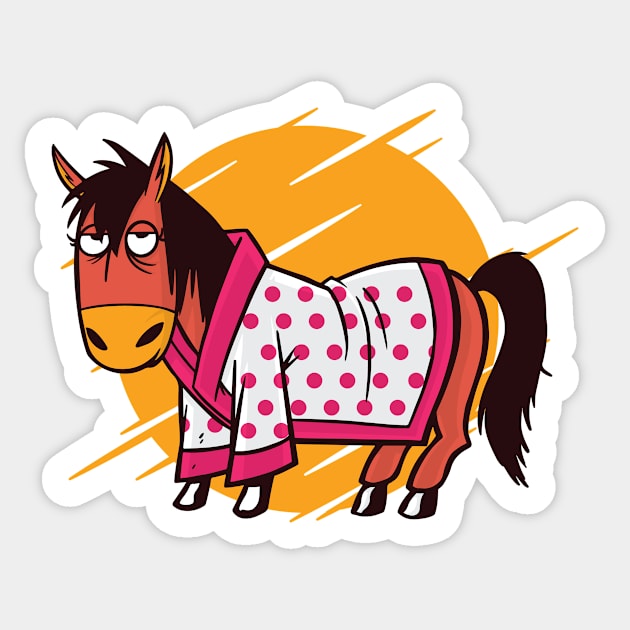 Cute Lazy Horse Sticker by Urban_Vintage